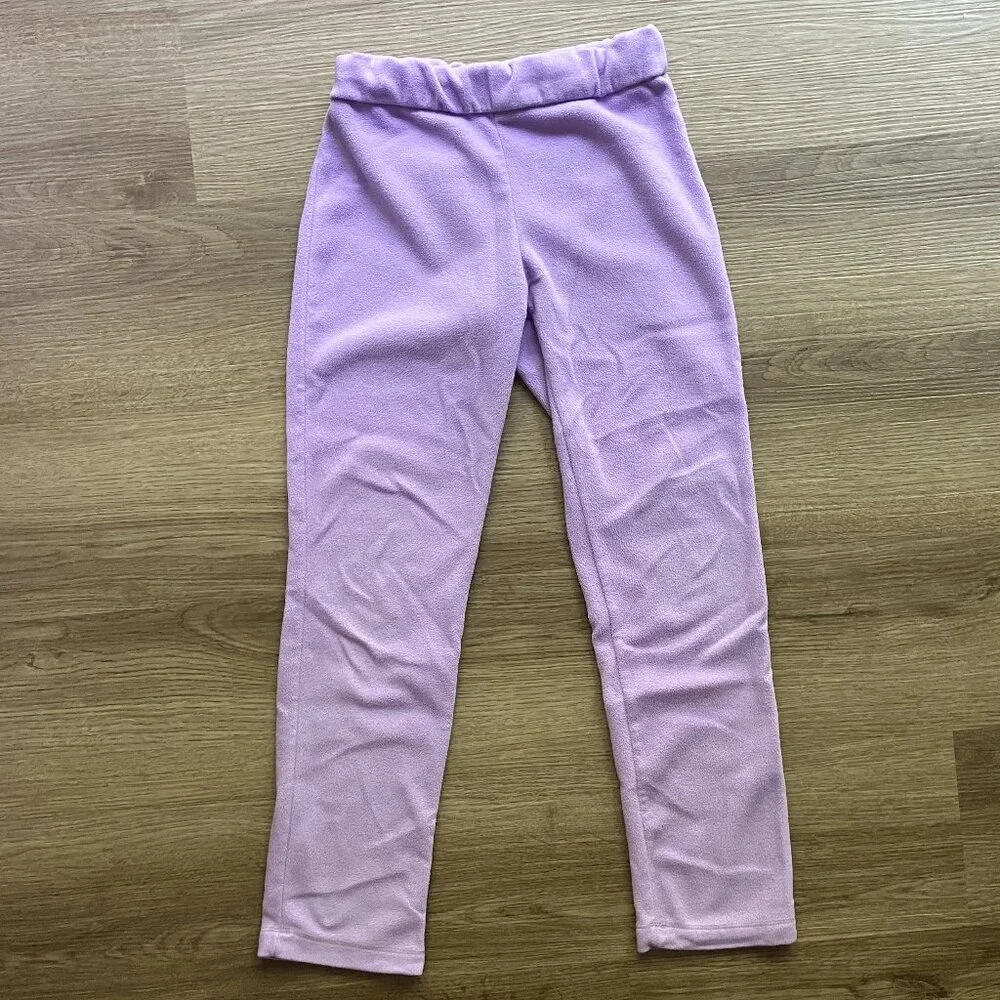 10/12 The Children's Place Pink Llama Fleece Half Zip & Purple Fleece Pants